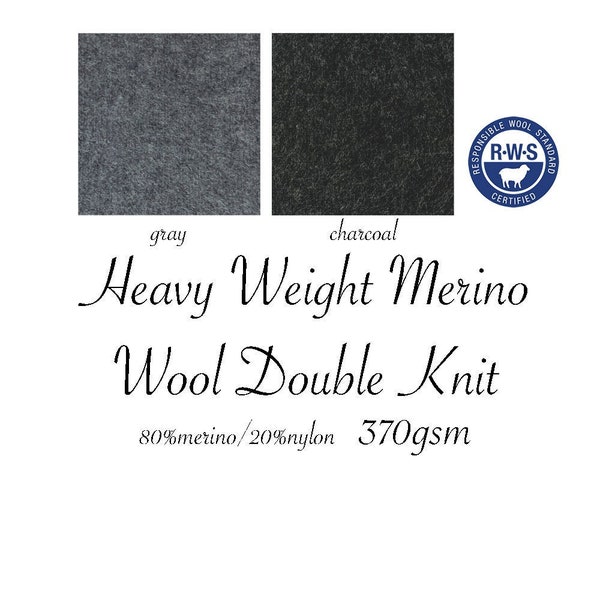 HEAVY Weight Merino Wool Double Knit