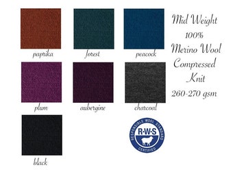 Mid Weight 100% Wool Fabric sold by the HALF yard