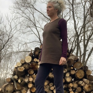 Mid Weight Merino Wool Sleeveless Tunic 100 Percent Wool