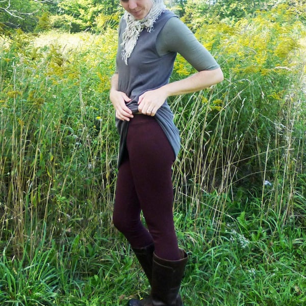 Leggings de lana merino de peso medio, 100% lana