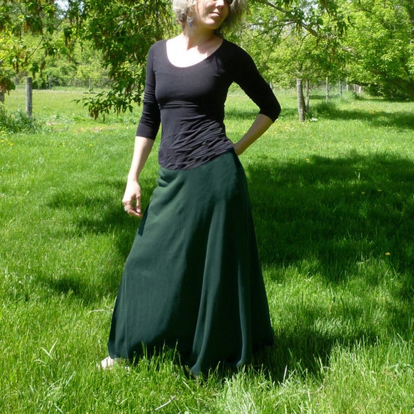 Softest EVER Light Weight 100% Wool Maxi Skirt