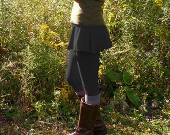 Leggings de lã merino de peso médio, modelo flare, 100% lã, fabricadas sob encomenda nos EUA.