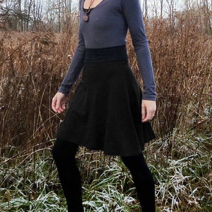 Mid Weight 100% Merino Wool Aline Skirt