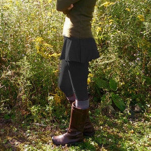 Mid Weight Merino Wool Flared Skirt Leggings 100 Percent Wool