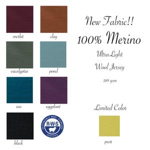 UltraLight Weight Merino Wool Fabric sold by the half yard 100 Percent Wool
