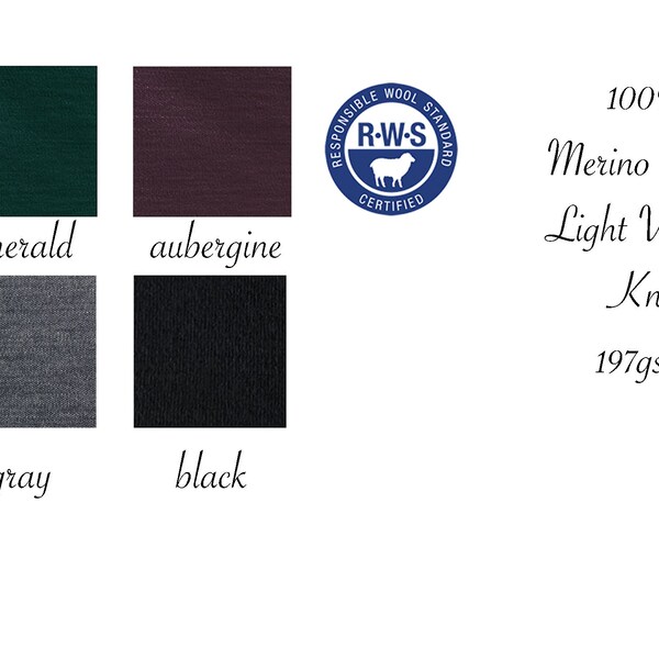 Softest EVER Light Weight 100% Wool Fabric sold by the half yard