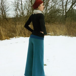 Organic Cotton Mid Weight Wide Leg Pants image 3