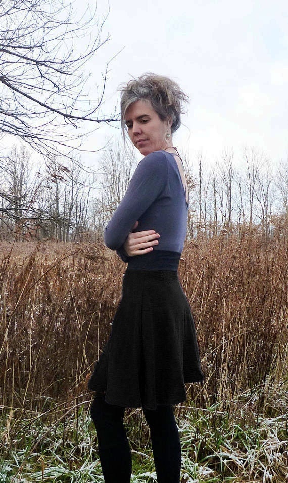 Mid Weight Merino Wool Aline Skirt 100 Percent Wool Custom Made in