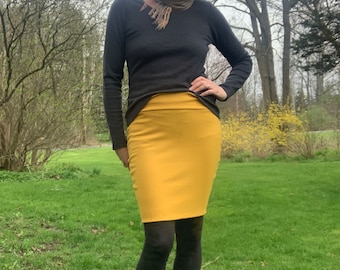 Mid Weight 100% Merino Wool Pencil Skirt