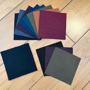 Zestaw próbek wełny merynosowej