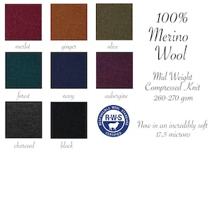 Mid Weight Merino Wool Fabric sold by the HALF yard 100 Percent Wool image 1