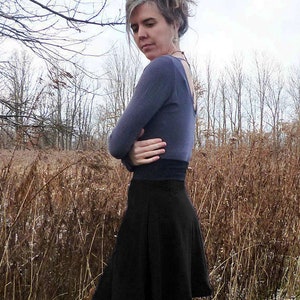 Mid Weight 100% Merino Wool Aline Skirt image 3