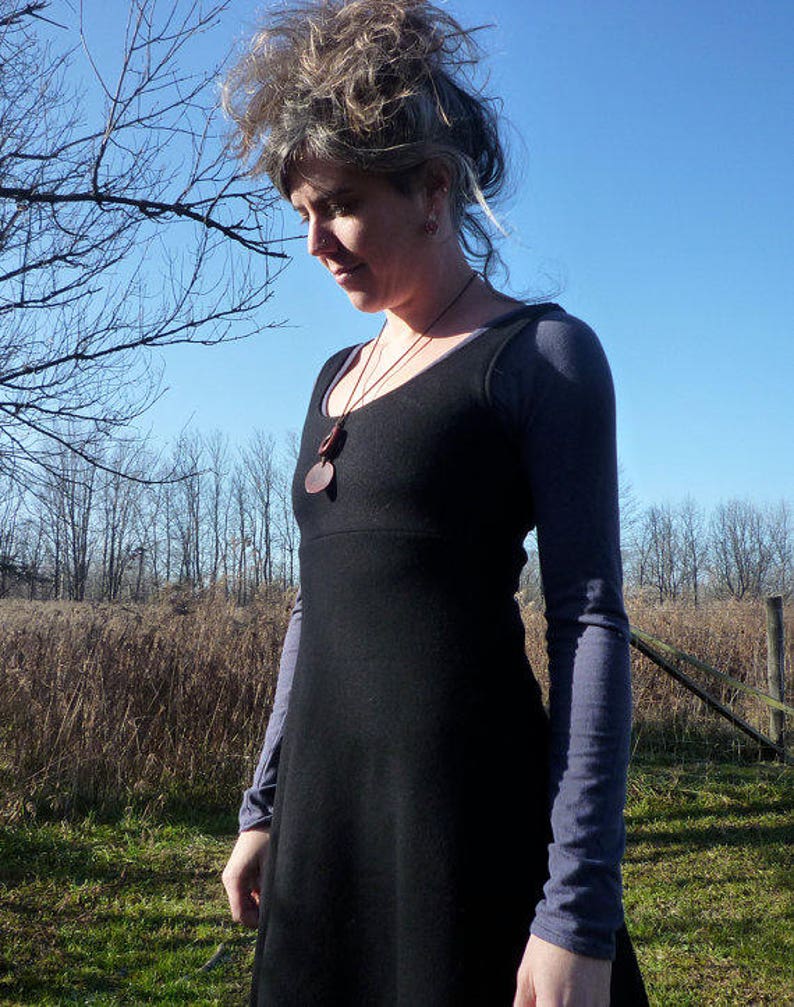 Mid Weight 100% Merino Wool Tank Sweater Dress image 2