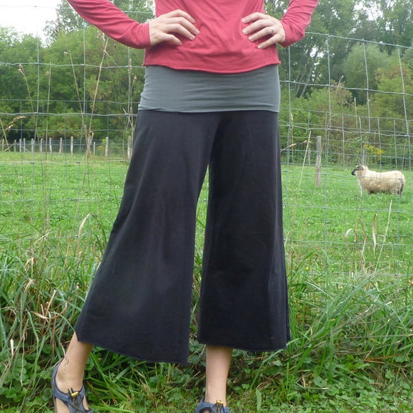 Organic Cotton Mid Weight Gaucho Pants