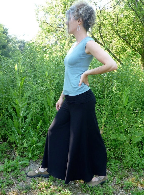 Light Weight Merino Wool Jersey Super Wide Pants | Etsy