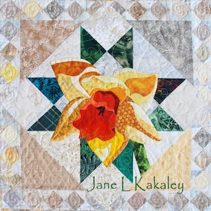 Quilt Pattern - Daffodil Applique Art Quilt Pattern - Immediate Download PDF