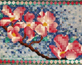 Quilt Pattern - PDF - Dogwood Mosaic Quilt Pattern - Immediate Download