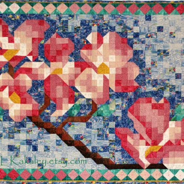 Quilt Pattern - PDF - Dogwood Mosaic Quilt Pattern - Immediate Download