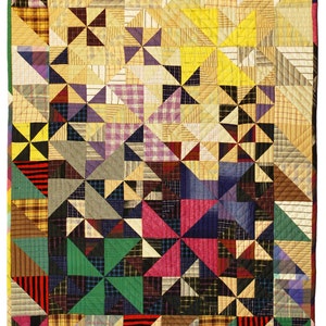Quilt Pattern - Plaid Pinwheels Quilt Pattern - Immediate Download PDF