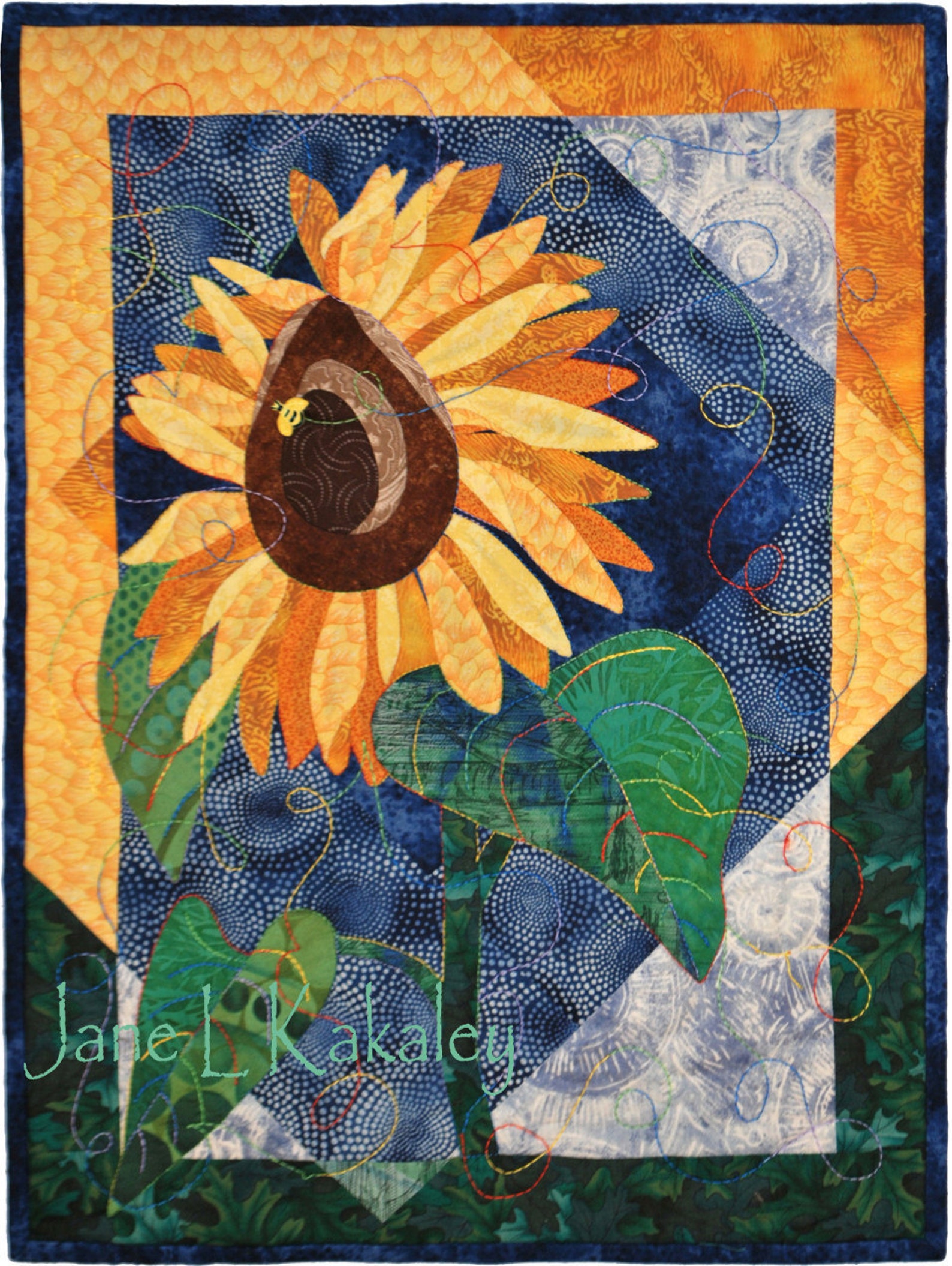 Sunflower Applique Quilt Pattern PDF Quilt Pattern Etsy