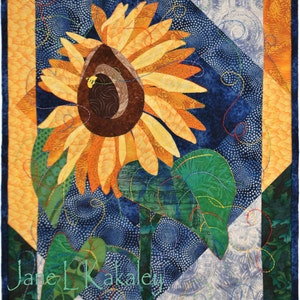 Sunflower Applique Quilt Pattern - PDF Quilt Pattern