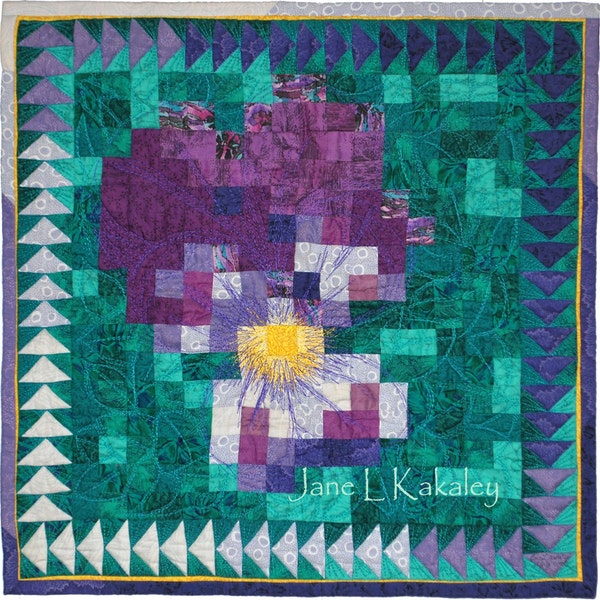 Quilt Pattern - PDF - Violet Mosaic Art Quilt Pattern - Immediate Download