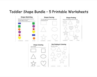 Toddler Shape Learning Bundle – 5 Fun & Easy Worksheets!