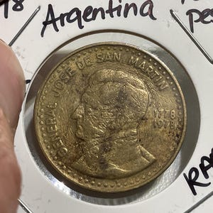 1978 Argentina 100 Pesos Coin - General Jose De San Martin Bicentennial World Coin KM85