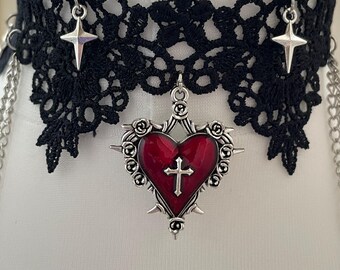 ZXCL Gothic Chokers Black Beaded Flowers Flowers Sexy Lace Neck Collana Collana Vintage Nappa Catena Donna Steampunk Gioielli di Halloween-K33