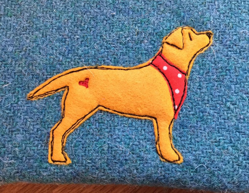Gelbe Labrador Geldbörse gelbe Labor Hund Beutel Petrol blau Etsy