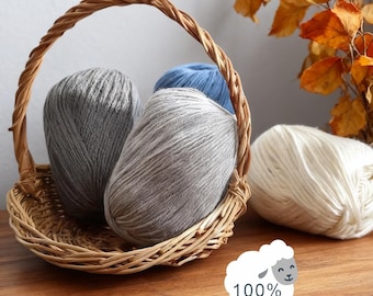 4-Ply Merino Wool Yarn, Soft, Skin-Friendly, 40 Colors Yarn, 100g Skein, Yarn For Sweater, Scarf, Socks, Amigurumihand Knitting Kit Yarn
