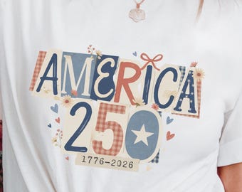 America 250 Shirt, Coquette Patriotic T-Shirt, 1776 2026 USA Anniversary Tee, Floral American Girl Shirt, Patriotic Bow Tee