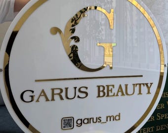 Personalized boutique logo, custom business signboard, minimalist beauty salon sign, modern lash room sign, unique tattoo studio sign