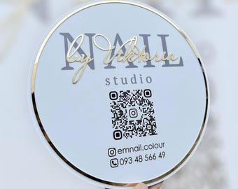 Elegant business logo sign, personalized nail salon logo sign, spa medical office wall decor, lash room sign,  small bussines signage