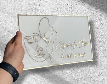 Minimalist business logo sign, modern beauty room sign, personalized tattoo studio sign, custom nail salon logo, unique company logo