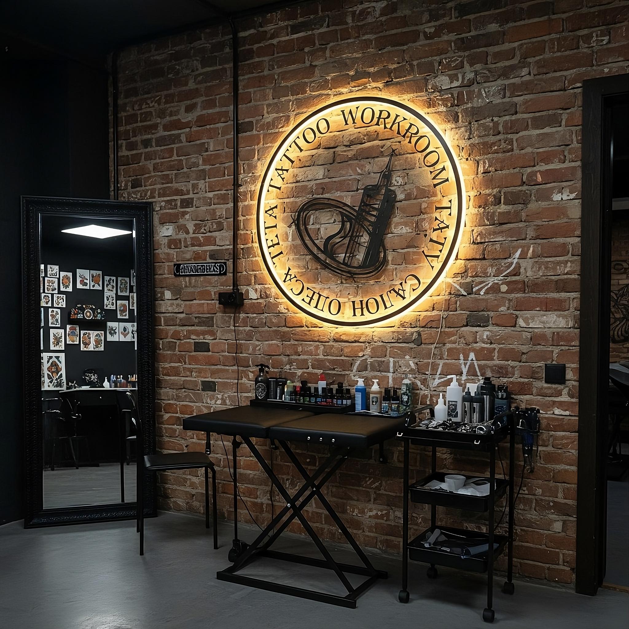 Tattoo Studio Sign, Black Friday Sale, Custom Backlit Acrylic Logo ...