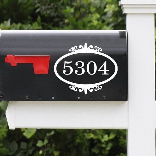 Custom Mailbox Numbers Decal House Address Stickers Mailbox Etsy