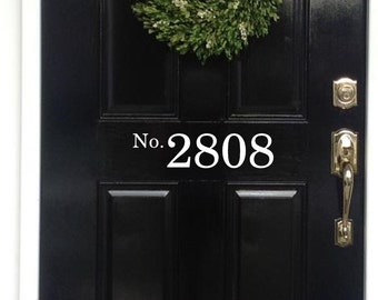 Calcomanía de vinilo con números de casa para puerta de entrada, números de dirección para porche, decoración de puerta de entrada