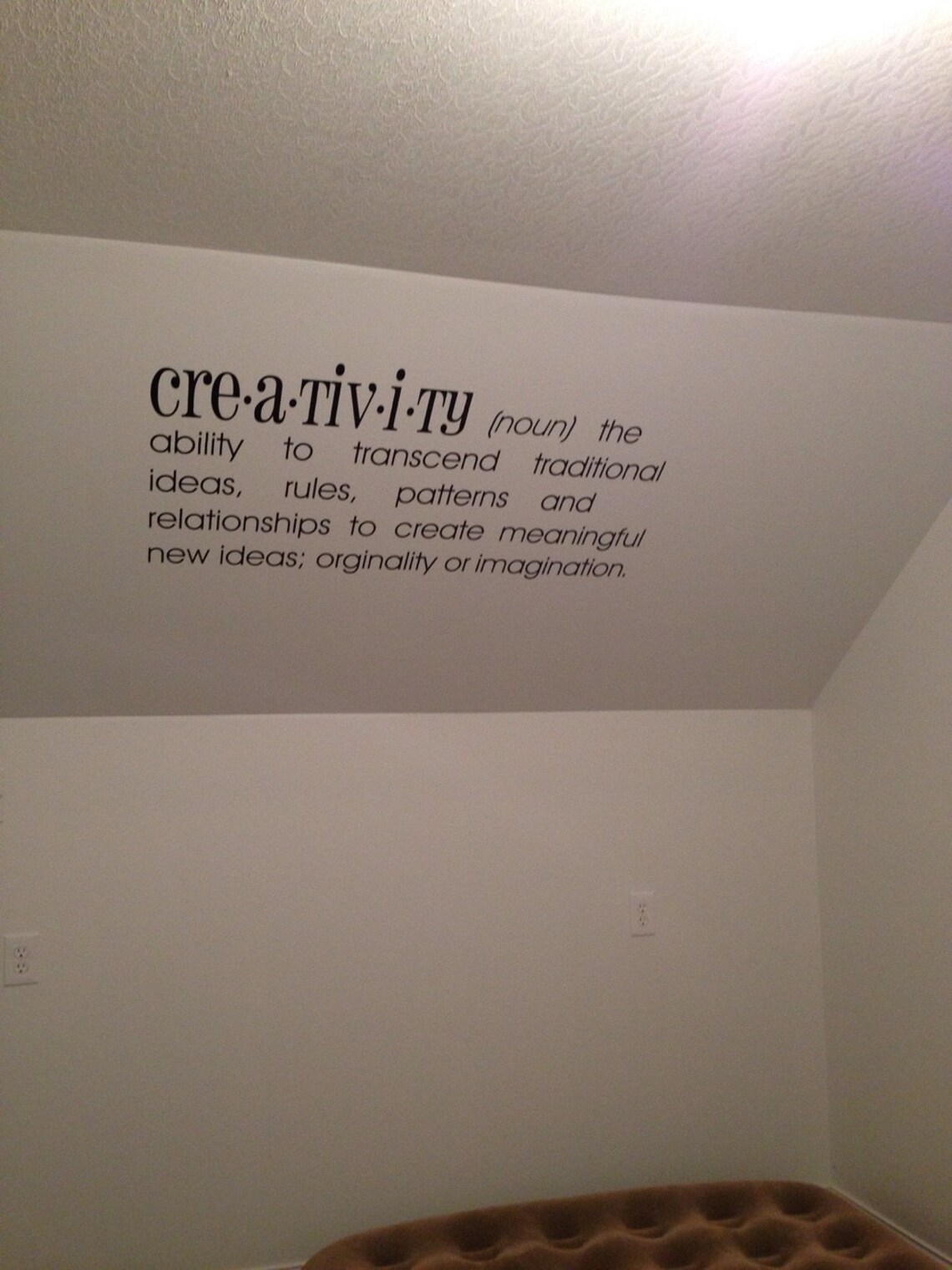 Creativity Definition Vinyl Lettering Wall Decal Wall Words Etsy