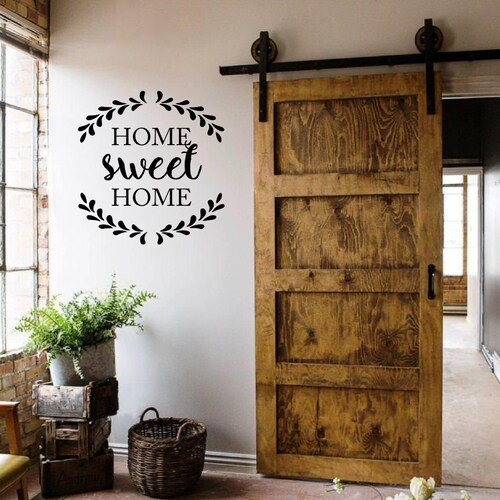 Home Sweet Home Decal Rustic Cottage Wall Art Family Etsy