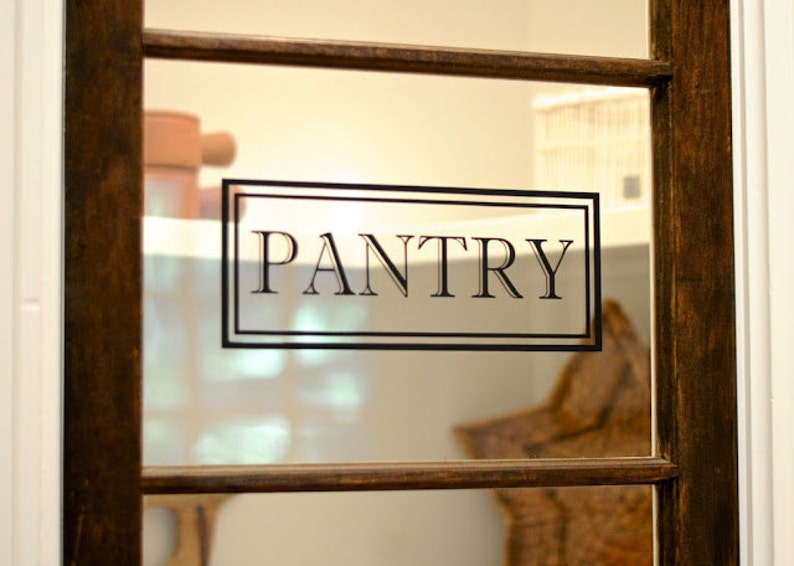 Pantry Door Decal Farmhouse Style For Glass