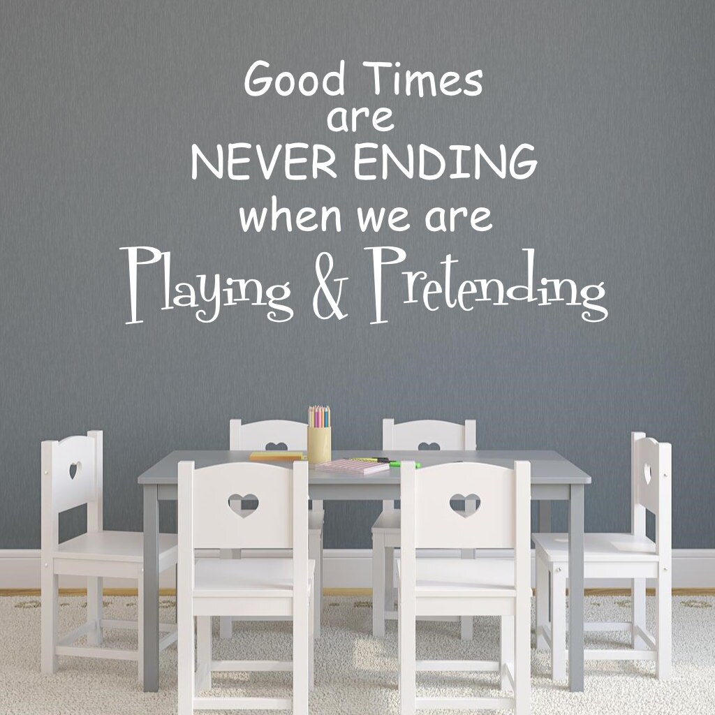 Playing and Pretending Vinyl Wall Decal Playroom Vinyl