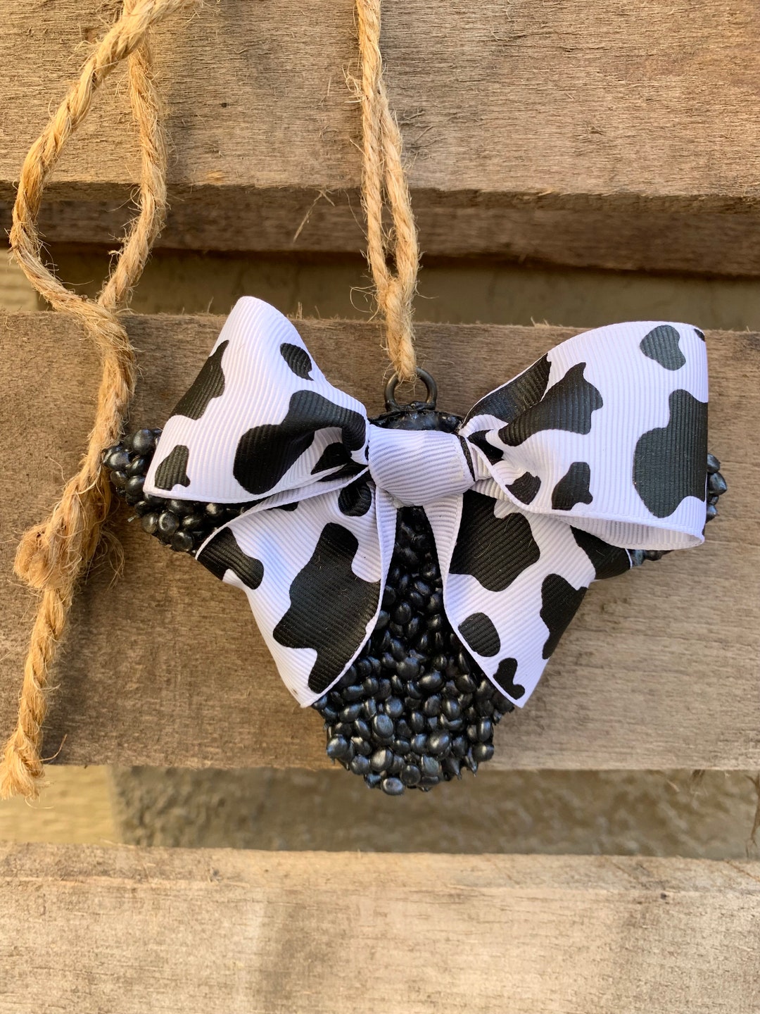Farm Chic Cow Air Freshener With Girly Heifer Bow Headband Etsy