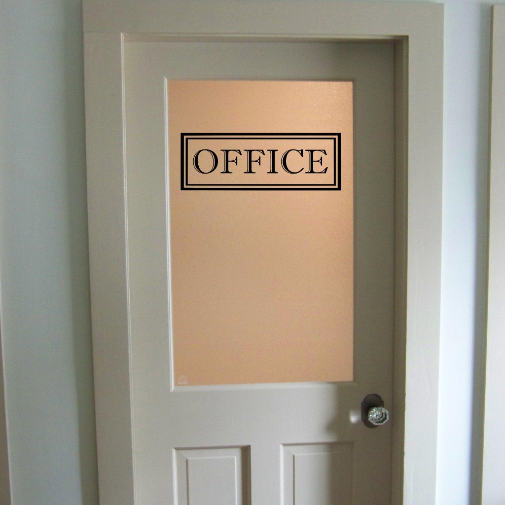 Office Door Decal Rectangle Border Office Sticker for Glass Etsy