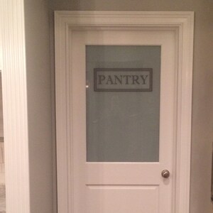 Pantry Door Decal Farmhouse Style For Glass