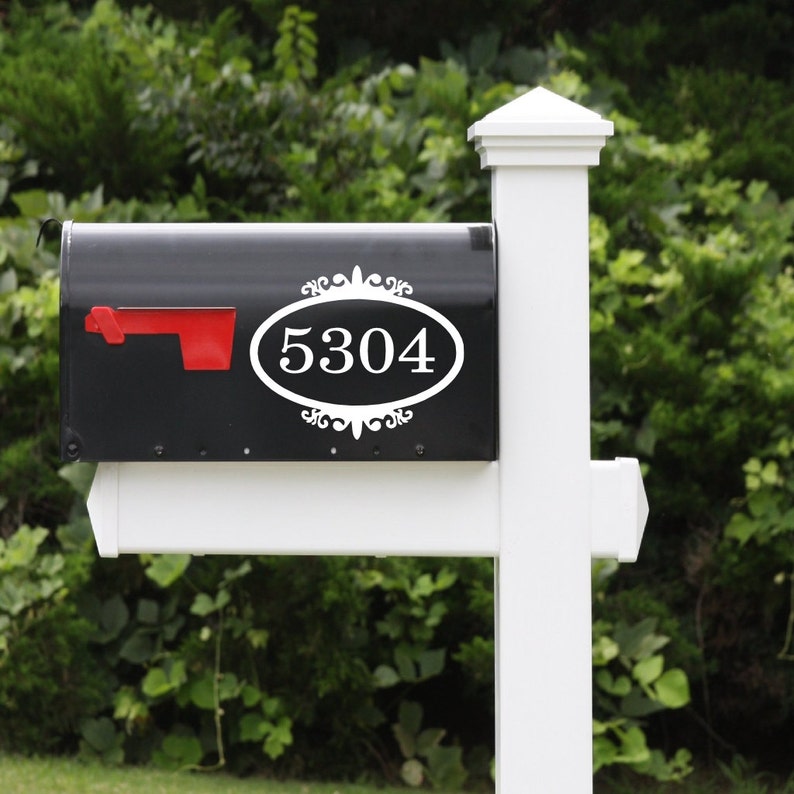 Custom Mailbox Numbers Decal House Address Stickers Mailbox Etsy