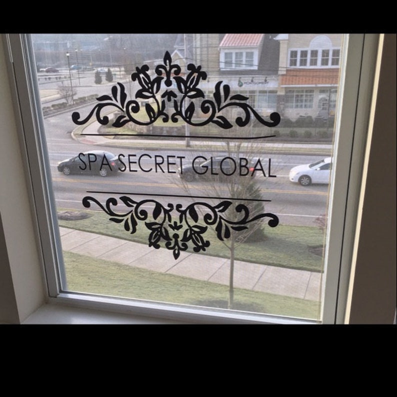 Business Name Decal Custom Business Decal Vinyl Lettering Wall Etsy