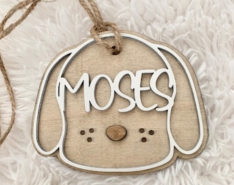 Personalized Dog Ornament – Custom Wooden Pet Christmas Keepsake