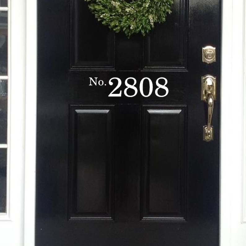Vinyl House Numbers Front Door Decal Address For Image 0