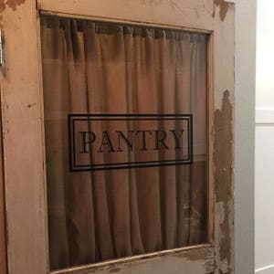 Pantry Door Decal Farmhouse Style For Glass